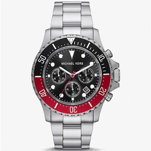 MENS MICHAEL KORS Oversized Everest Silver-Tone Watch